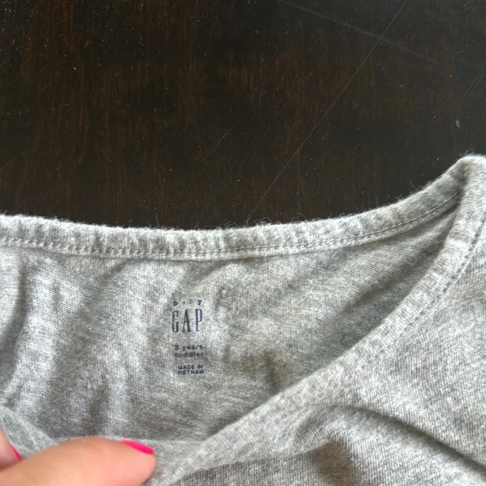 GAP Gray Long Sleeve Peplum Tee